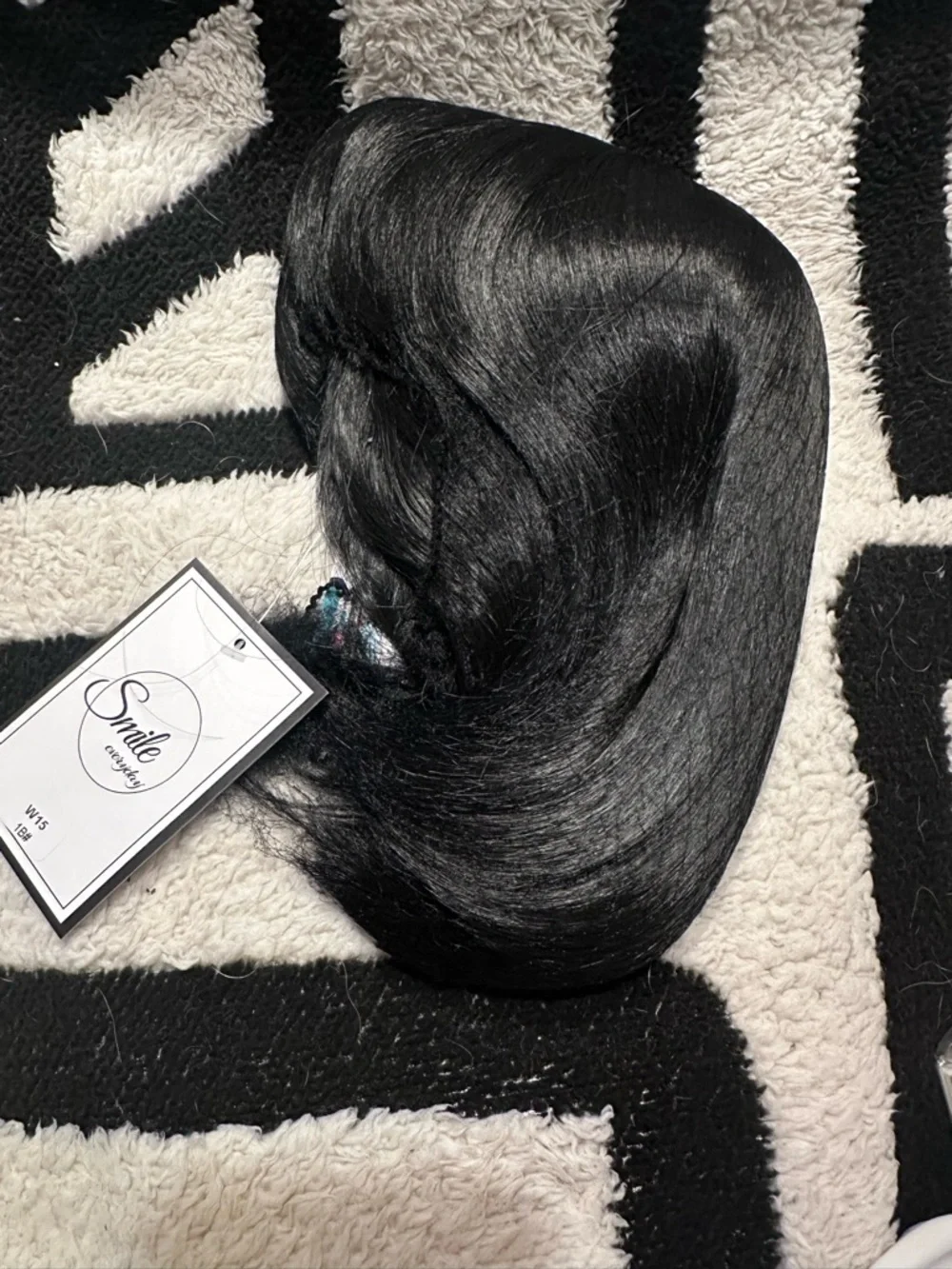 Black Short Bob Wig with Bangs